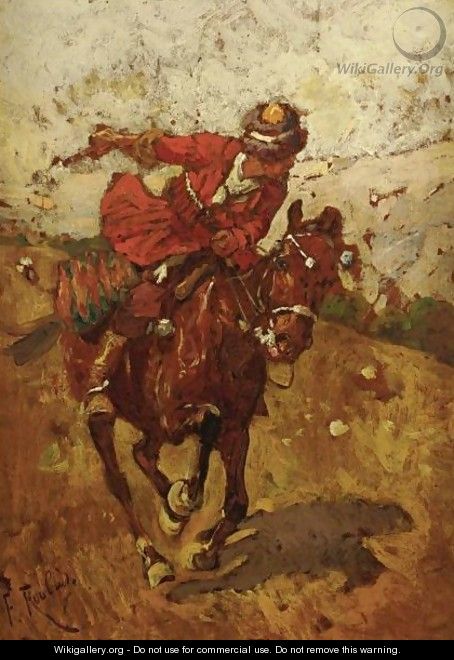Cossack Horseman - Franz Roubaud