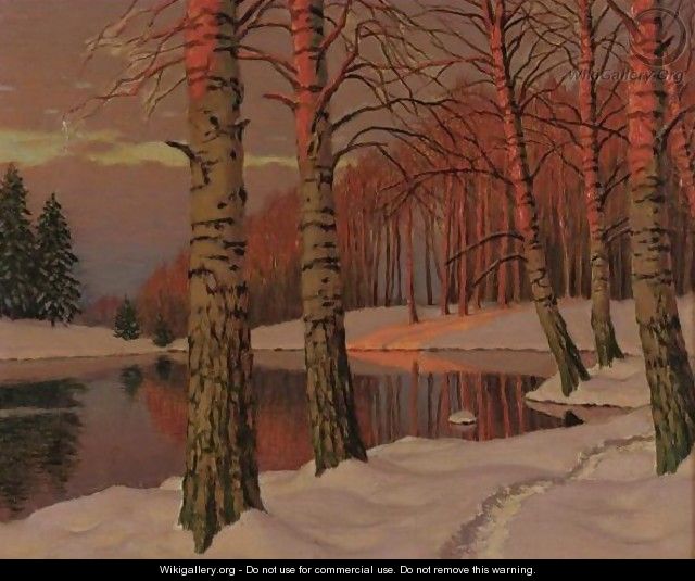 Winter Twilight - Mikhail Markianovich Germanshev
