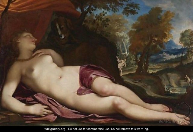 Diana Asleep In A Landscape - Daniele Seiter