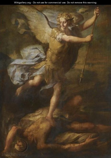 The Archangel Michael Defeating Satan - Neapolitan School