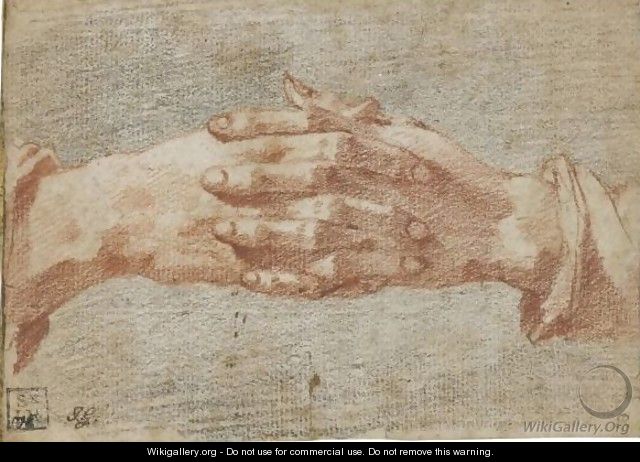 Study Of Clasped Hands - Andrea Boscoli