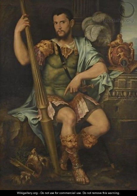 Portrait Of A Nobleman, Presumed To Be Jean De Dinteville, As St George - (after) Francesco Primaticcio