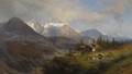 An Alpine Village - Herman Herzog