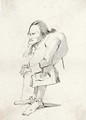 A Caricature Of A Man With Hunched Back Holding A Stick - Giovanni Battista Tiepolo
