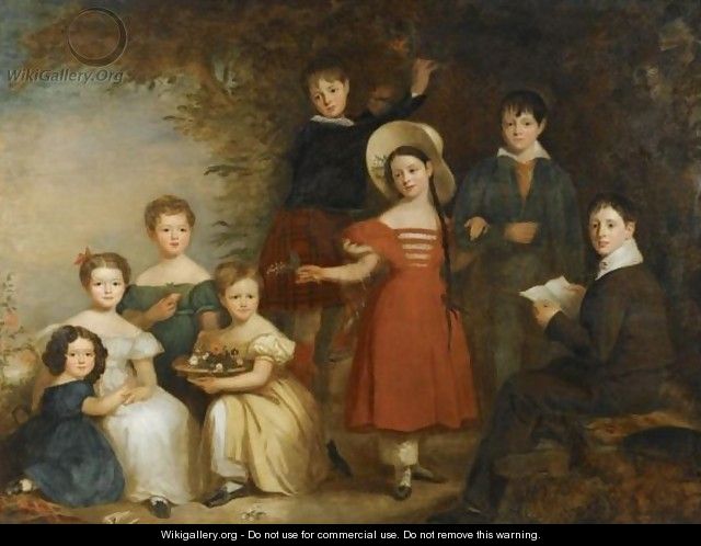 Portrait Of The Burn-Murdoch Family Of Gartincaber - William Smellie Watson