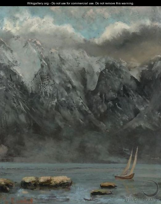 Bords Du Lac Leman - Gustave Courbet