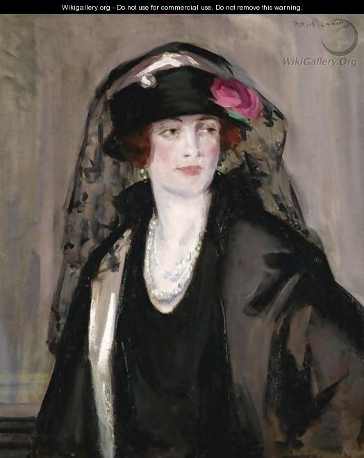 Lady Lavery In Black - Francis Campbell Boileau Cadell