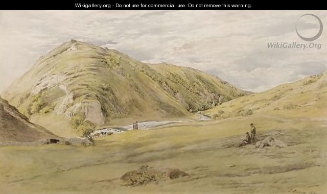 Entrance To Dovedale From Ashbourne, Derbyshire - John Linnell