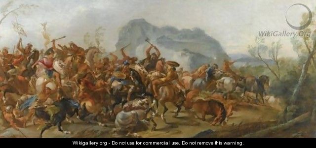 A Battle Between Scipio Africanus And The Carthaginians - Francesco Maria Raineri
