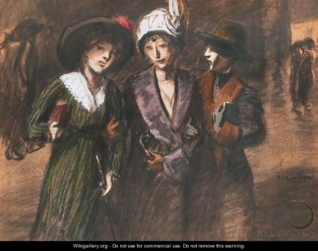 Three Women - Theophile Alexandre Steinlen