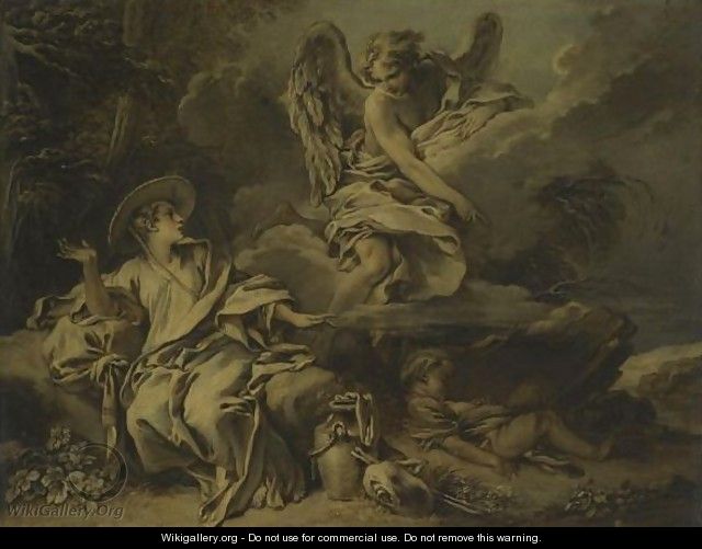 Hagar And Ishmael In The Desert - François Boucher