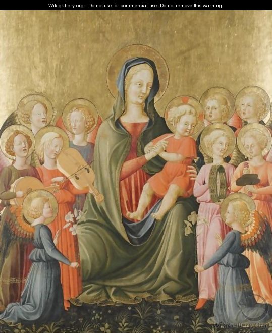 The Madonna And Child With Music-Making Angels - Giovanni di ser Giovanni Guidi (see Scheggia)