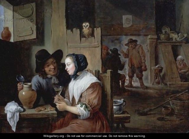 A Young Couple In An Inn - David The Younger Teniers