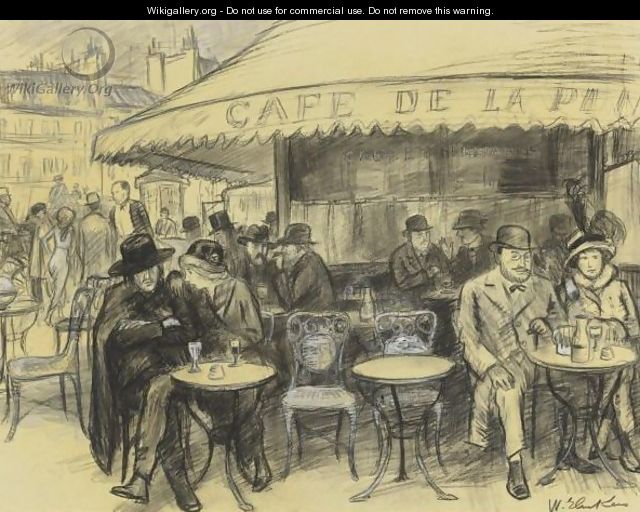 Cafe De La Paix - William Glackens
