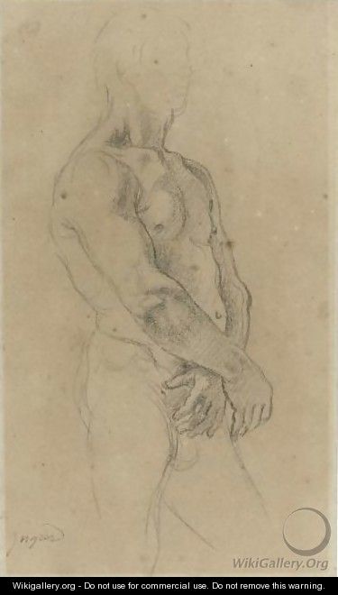 Study Of A Standing Male Nude, Turned Towards The Right - Jean Auguste Dominique Ingres