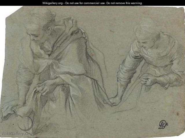 Two Women At Work - (after) Federico Fiori Barocci