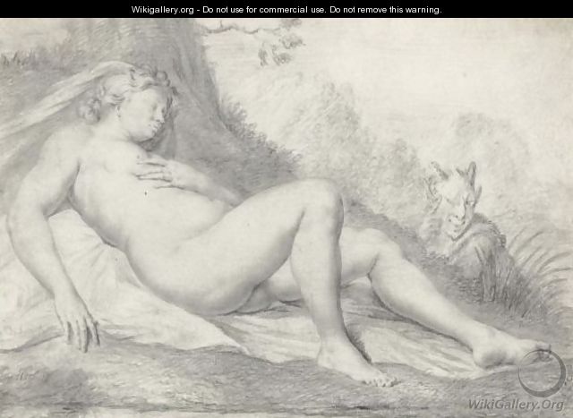 A Sleeping Nymph Watched By A Satyr 2 - Willem van Mieris