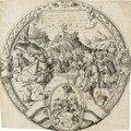 A Roundel With A Historical Scene From And The Arms Of Thomann Of Zurich - Christoph Murer