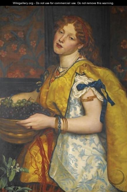 A Girl Carrying Grapes (Formerly Known As Salome) - Valentine Cameron Prinsep