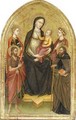 Madonna Col Bambino In Trono Tra San Giovanni Battista - Italian Unknown Master