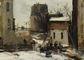Village In Winter - Antoine Vollon