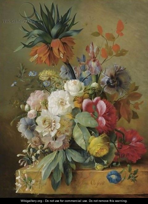 A Still Life Of Flowers - Georgius van Os
