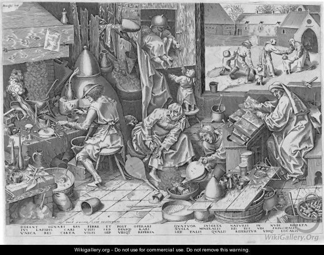 The Alchemist - (after) Pieter The Elder Bruegel