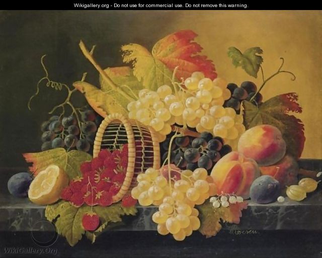 Still Life With Strawberries And Fruit - Severin Roesen