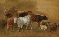 Cattle And Sheep Driven By Peasants 2 - (after) Jean-Baptiste Huet I