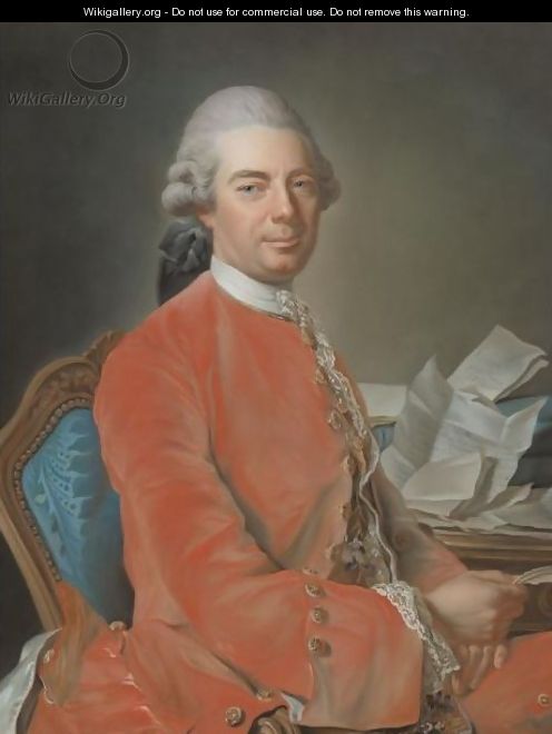 Portrait Of Johann Graf Fries - Alexander Roslin