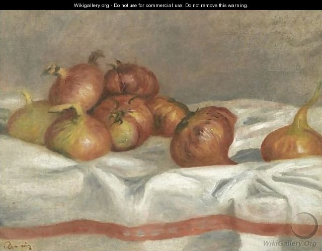 Nature Morte Aux Oignons Et Tomates - Pierre Auguste Renoir