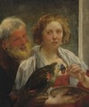 A Bearded Man And A Woman With A Parrot Unrequited Love - Jacob Jordaens