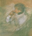 Portrait Of A Lady Smoking - Samuel John Peploe