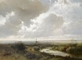 A Panoramic River Landscape - Pieter Lodewijk Francisco Kluyver