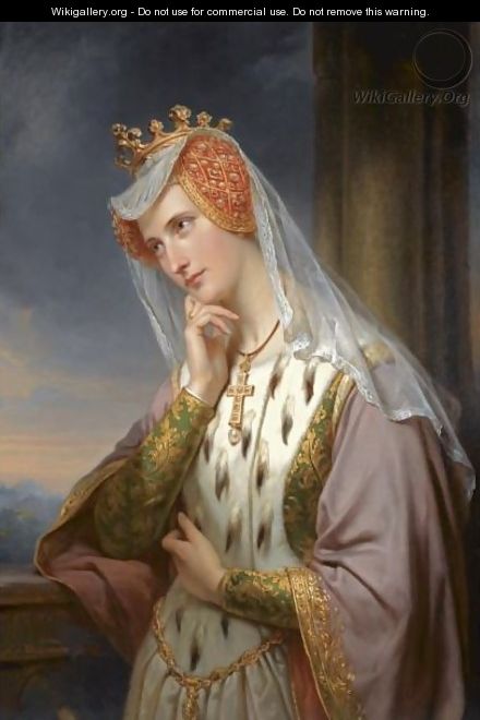 A Portrait Of A Noble Lady - Jan Adam Janszoon Kruseman