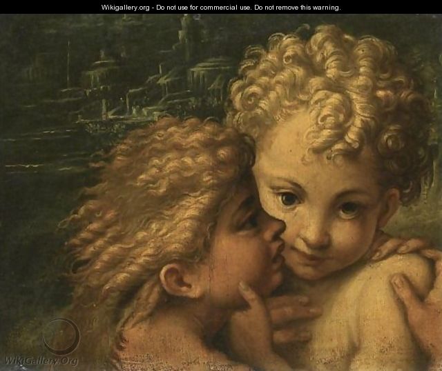 The Christ Child And The Infant Saint John The Baptist - (after) Girolamo Francesco Maria Mazzola (Parmigianino)