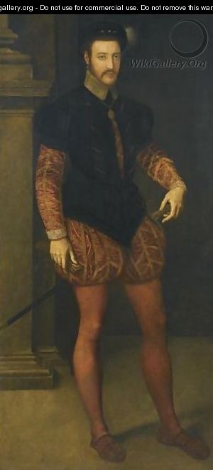 Portrait Of A Gentleman, Full Length, Wearing The Emblem Of The Order Of Saint Michael - North-Italian School