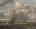 A Seascape With Small Dutch Vessels In A Stiff Breeze - (after) Hendrick Van Anthonissen
