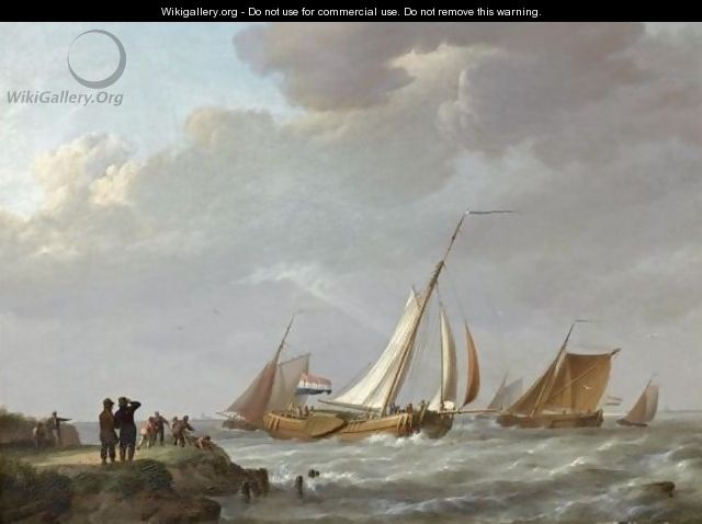 Shipping Off The Dutch Coast 2 - Johannes Hermanus Koekkoek