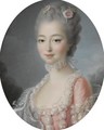Portrait Of A Lady, Half-Length, Wearing A Pink Dress With A Lace Trim - (after) Franois-Hubert Drouais