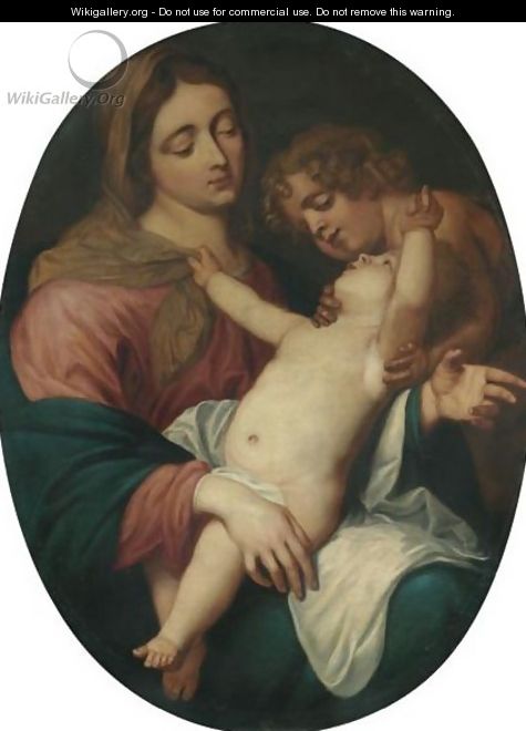 The Virgin And Child With The Infant Saint John The Baptist - (after) Dyck, Sir Anthony van