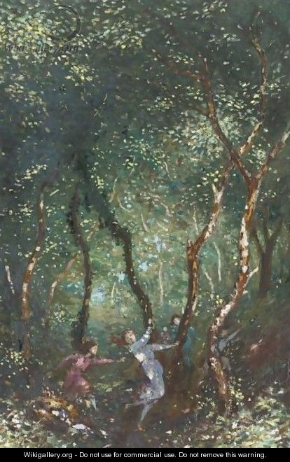Figures Dancing In The Woods - George William Russell