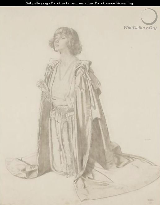 Kneeling Figure Of A Woman - Study For The Holy Well - Sir William Newenham Montague Orpen