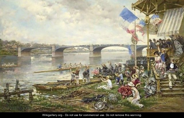 Summer Regatta At The Bridge At Bercy - Ludovico Marchetti