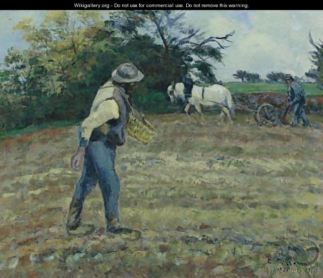 Semeur Et Laboureur, Montfoucault - Camille Pissarro