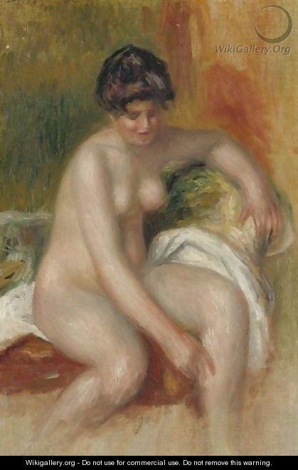 Femme Nue Dans Un Interieur - Pierre Auguste Renoir