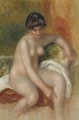 Femme Nue Dans Un Interieur - Pierre Auguste Renoir
