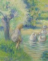 Gardeuse D'Oies Au Bord De L'Epte, Eragny - Camille Pissarro