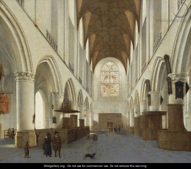 The Interior Of The Church Of Saint Bavo, Haarlem - Isaak Nickelen