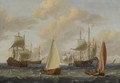Dutch Merchant Men, A Kaag And Other Sailing Vessels In Choppy Waters - Adam Silo